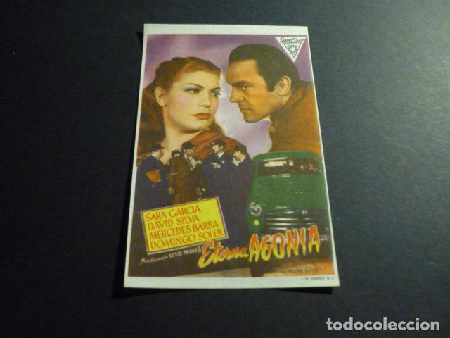 Folhetos de m&atilde;o de filmes antigos de cinema: ETERNA AGONIA PROGRAMA DE MANO SIN PUBLICIDAD