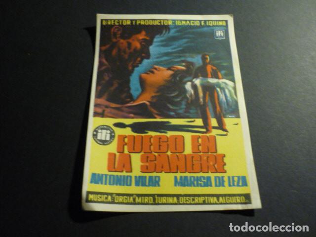 Cine: FUEGO EN LA SANGRE PROGRAMA DE MANO SIN PUBLICIDAD - Foto 1
