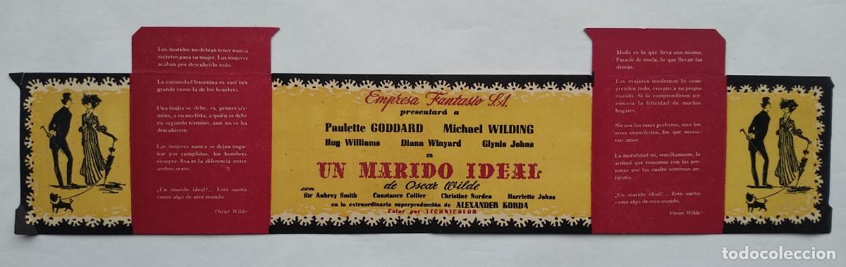  Flyers Publicitaires de films Anciens: UN MARIDO IDEAL, con Paulette Goddard.