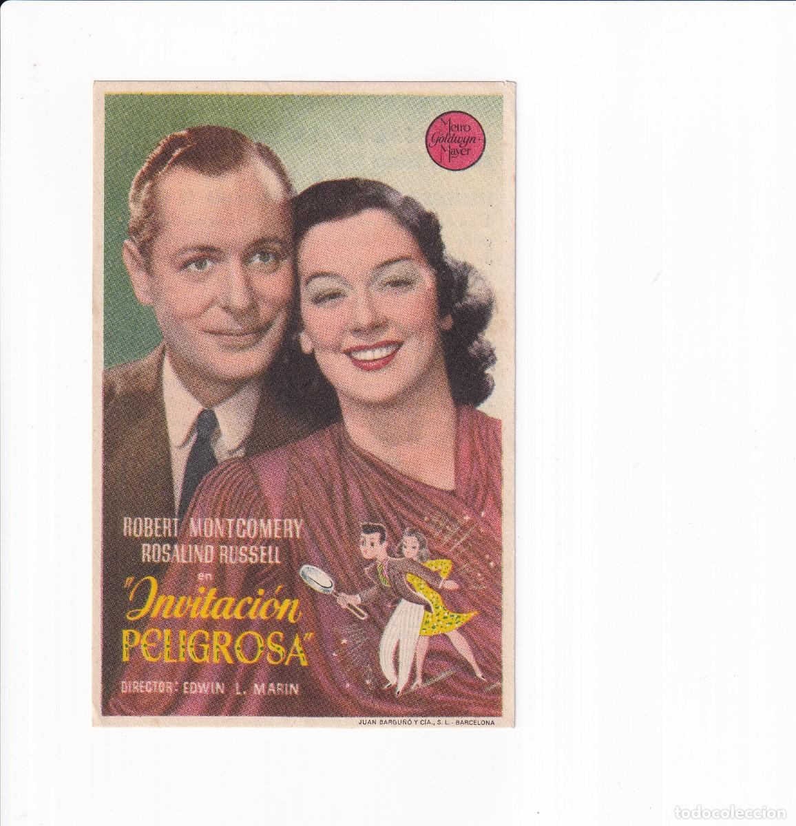 Cine: INVITACION PELIGROSA .- ROBERT MONTGOMERY - Foto 1