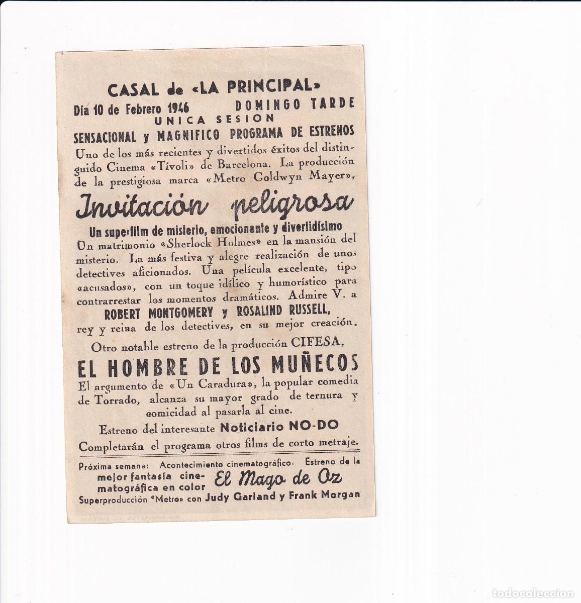 Cine: INVITACION PELIGROSA .- ROBERT MONTGOMERY - Foto 2