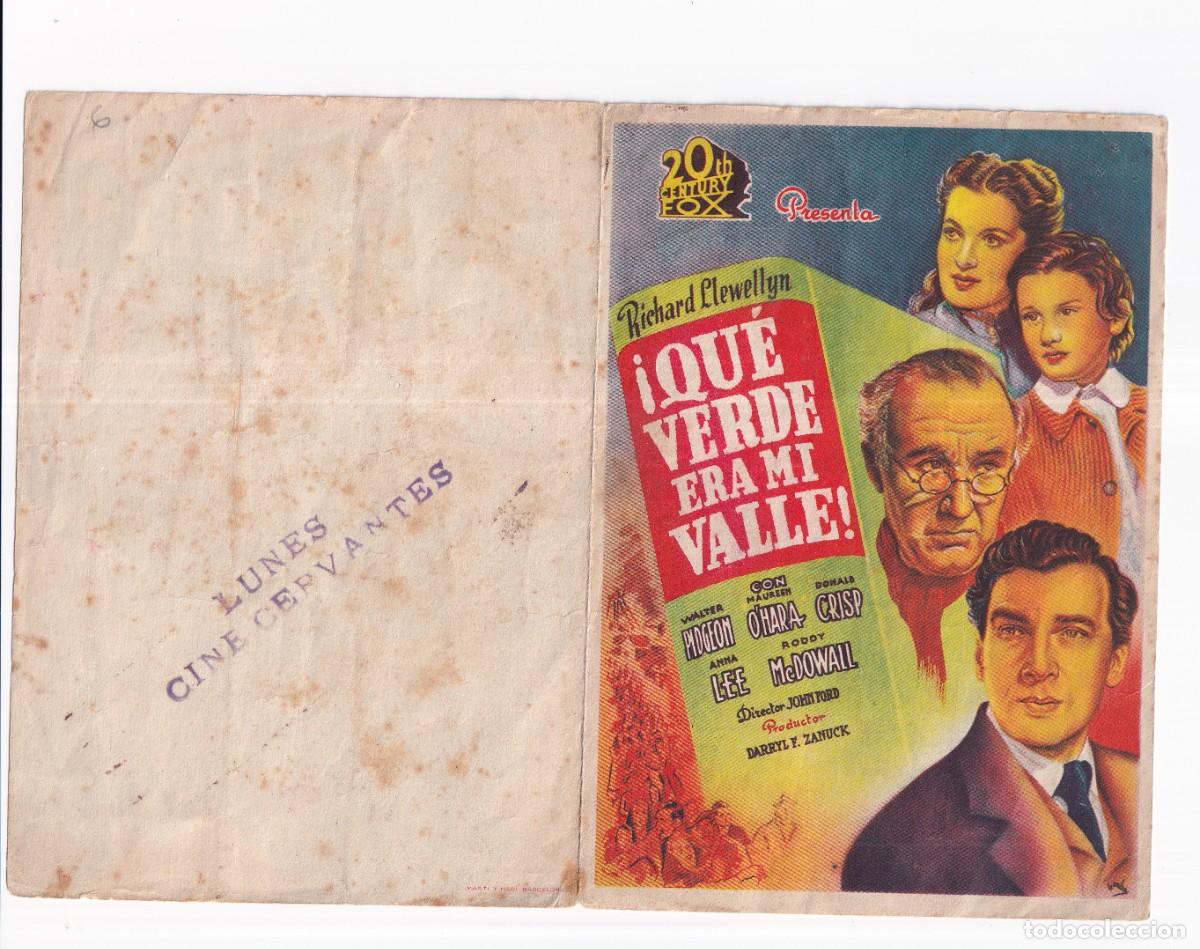 Cine: QUE VERDE ERA MI VALLE .- WALTER PIDGEON - Foto 1