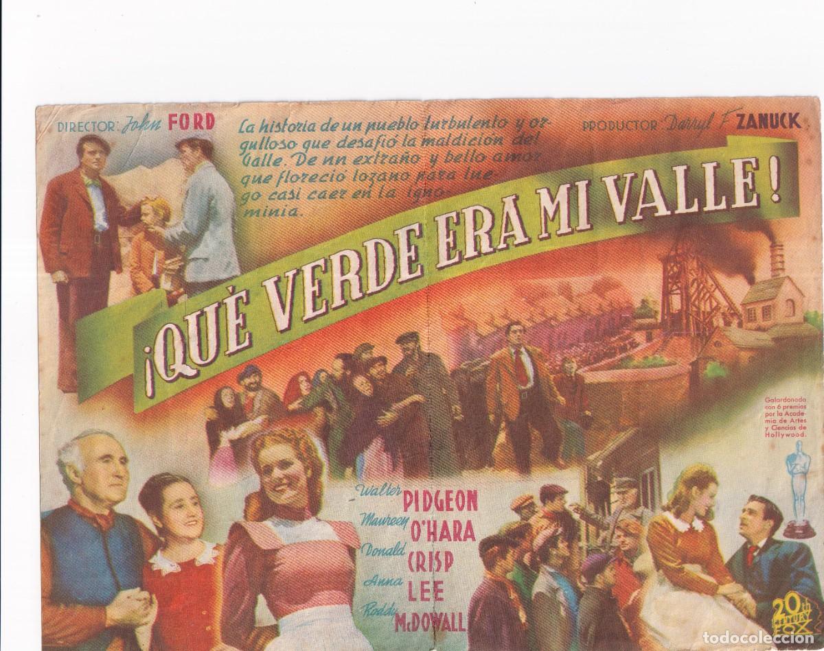 Cine: QUE VERDE ERA MI VALLE .- WALTER PIDGEON - Foto 2