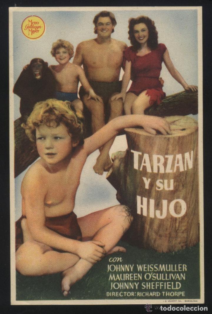  Flyers Publicitaires de films Anciens: Q-09454- TARZAN Y SU HIJO (TARZAN FINDS A SON) JOHNNY WEISSMULLER - MAUREEN O'SULLIVAN