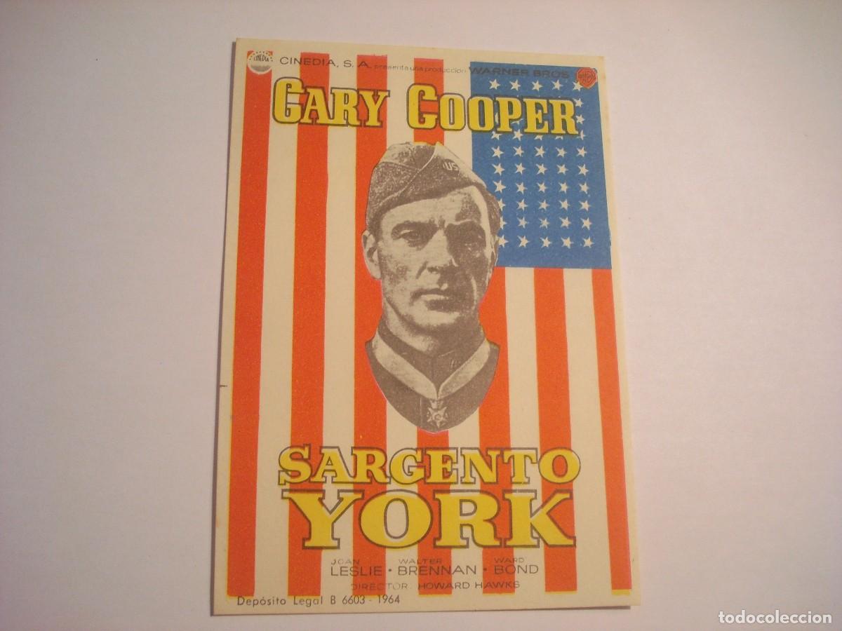Cine: SARGENTO YORK , GARY COOPER, SIN PUBLICIDAD - Foto 1