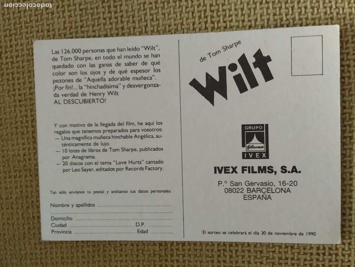 Cine: Folleto de mano cine. Wilt - Foto 2