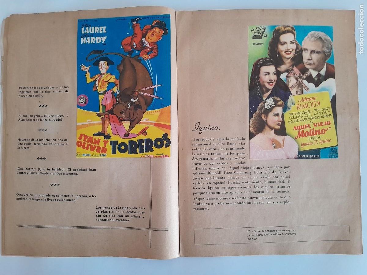 Cine: REVISTA PROYECCIONES CON PROGRAMAS MANO INTERIOR ILUSTRA SOLIGO RV - Foto 4