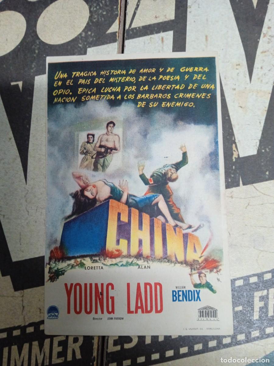 Folhetos de m&atilde;o de filmes antigos de cinema: China con publicidad Casino La Bauma Castellbell y Casino Borras Vilar