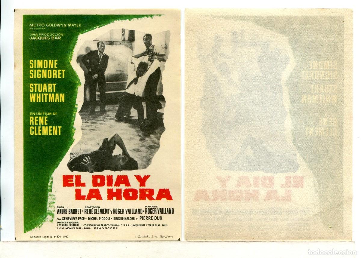 Cine: EL D&Iacute;A Y LA HORA, con Simone Signoret. - Foto 1