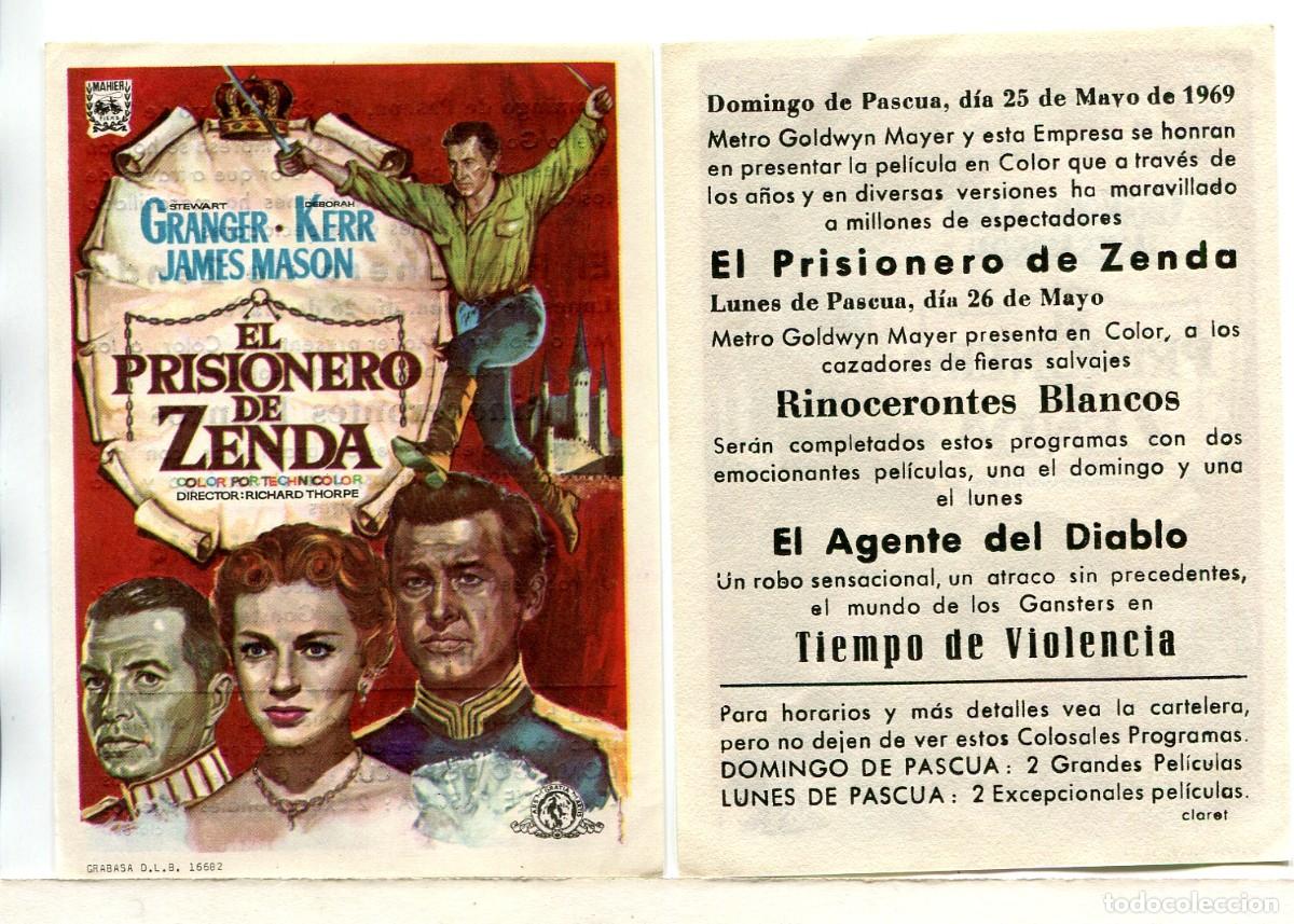  Flyers Publicitaires de films Anciens: EL PRISIONERO DE ZENDA, con Stewart Granger.