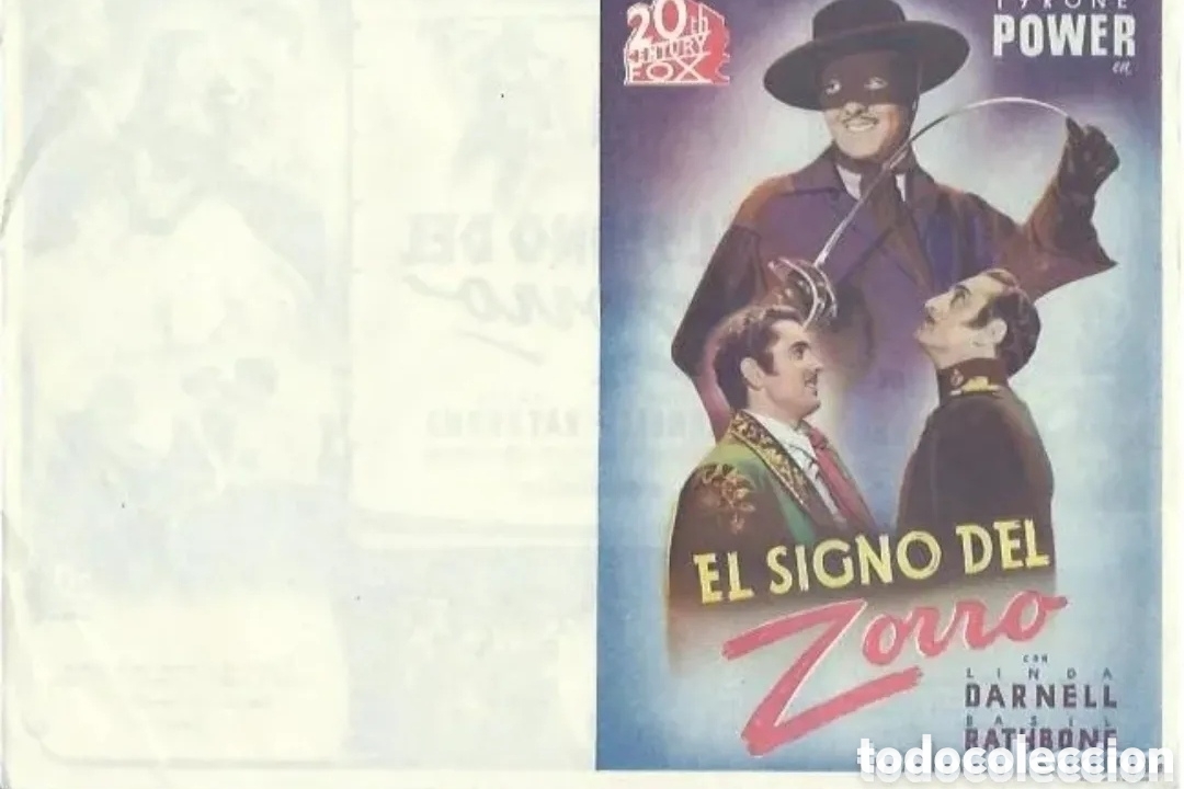 Cine: PROGRAMA DE CINE - EL SIGNO DEL ZORRO - 20 TH CENTURY FOX - Foto 1