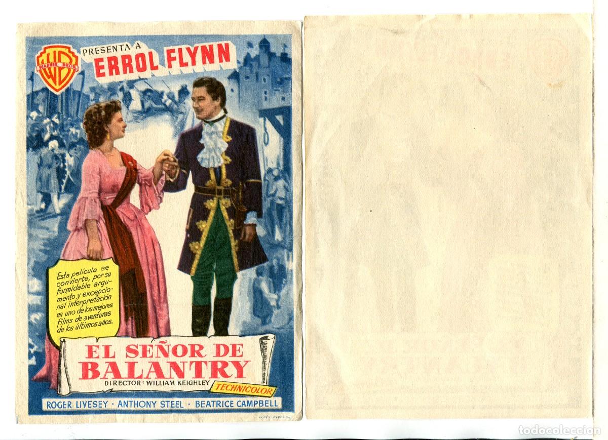 Cinema: EL SE&Ntilde;OR DE BALANTRY, con Errol Flynn.