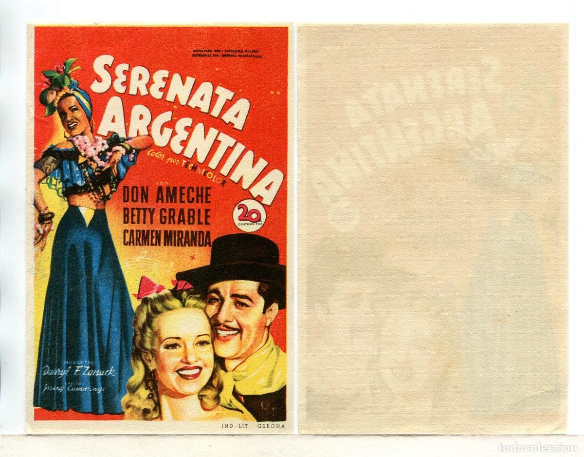 Cine: SERENATA ARGENTINA, con Carmen Miranda. - Foto 1