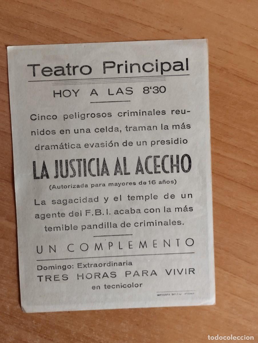 Cine: VERDE2-- PROGRAMA DE CINE - -. LA JUSTICIA AL ACECHO ct - Foto 2
