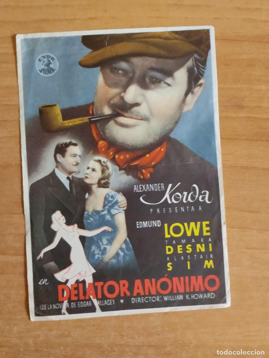 Cine: VERDE2-- PROGRAMA DE CINE - -. DELATOR AN&Oacute;NIMO - Foto 1