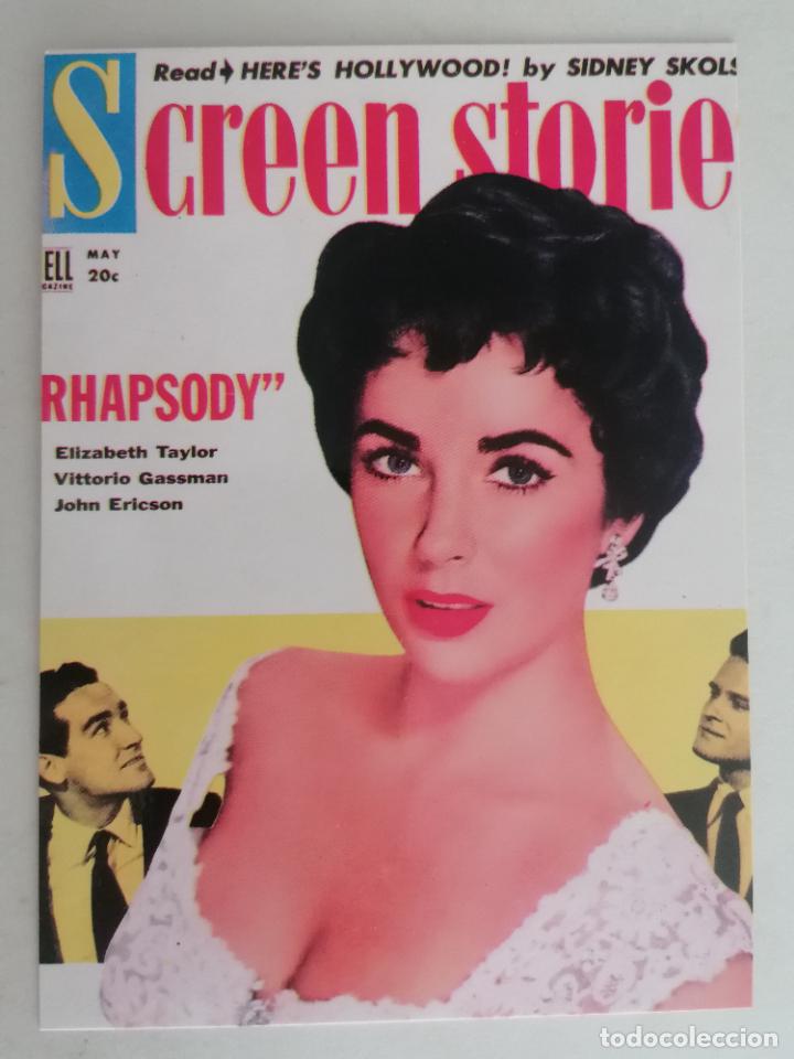 Folhetos de m&atilde;o de filmes antigos de cinema: REPRODUCCION FOLLETO, SCREEN STORIE, ELIZABETH TAYLOR
