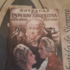 Cine: PROGRAMA CINE POSTAL GOYESCA POR IMPERIO ARGENTINA
