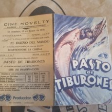Cine: PROGRAMA CINE NOVELTY PASTO DE TIBURONES 1935