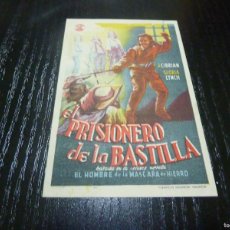 Cine: FOLLETO DE CINE EL PRISIONERO DE LA BASTILLA CON PUBLICIDAD