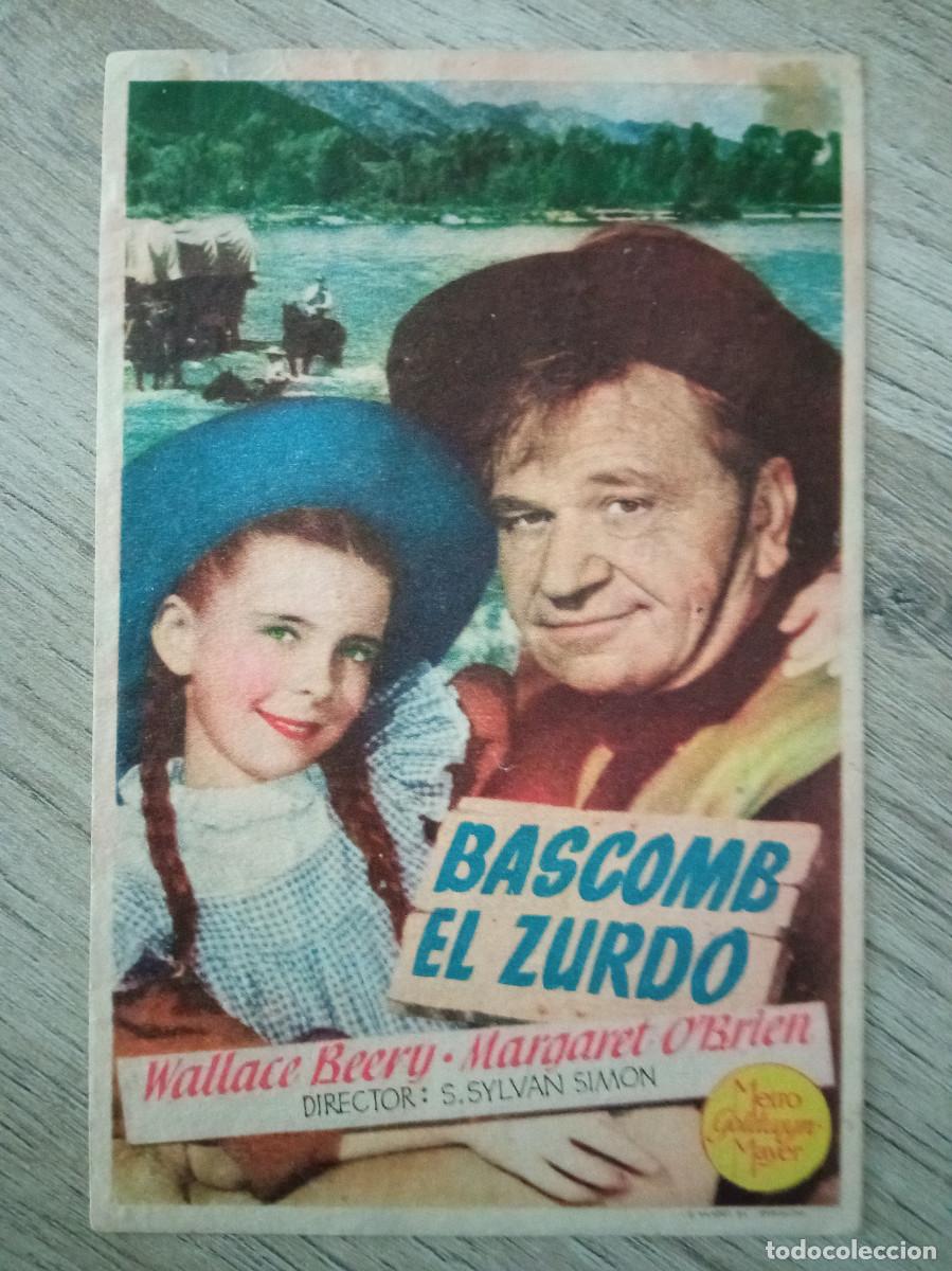 Cine: BASCOMB EL ZURDO, WALLACE BEERY, CINE CORDON DE BUGOS, 1948 - Foto 1