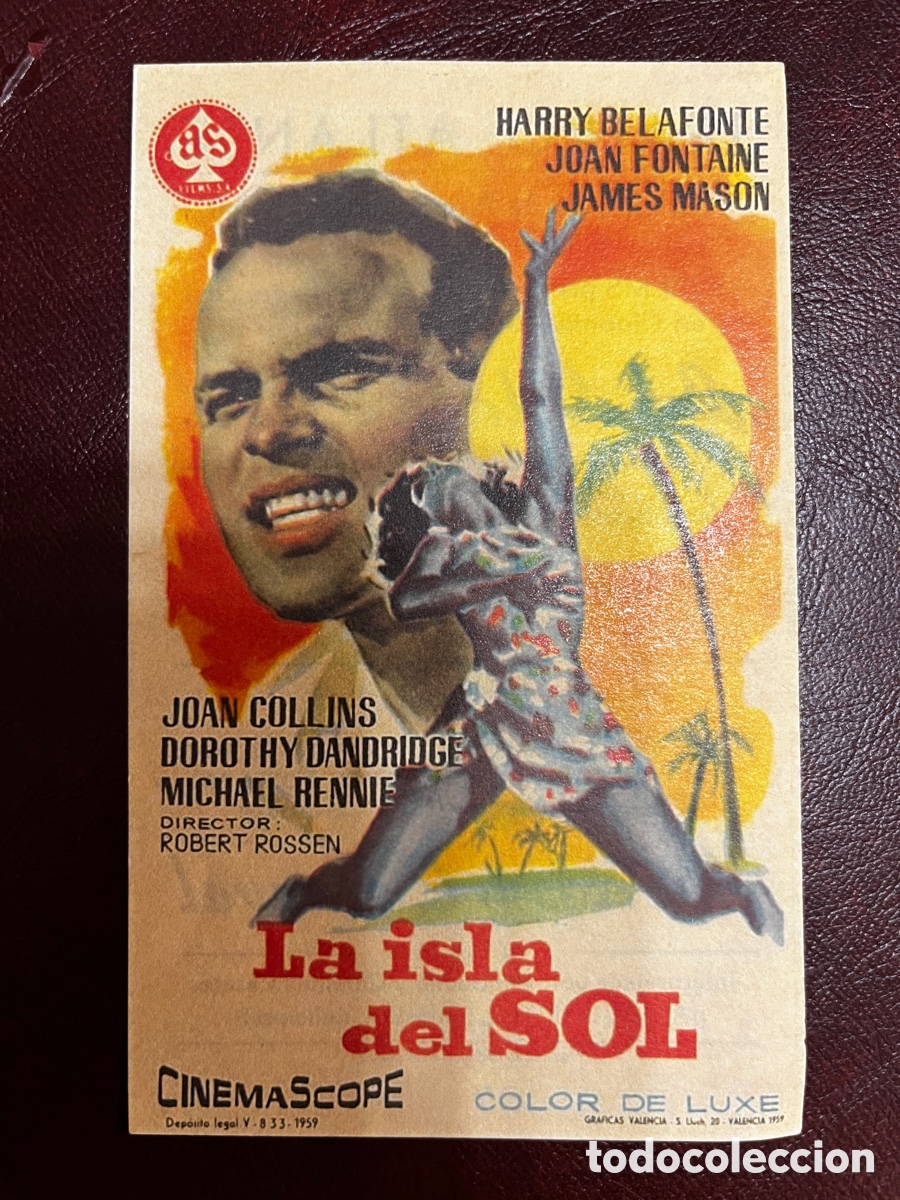  Flyers Publicitaires de films Anciens: LA ISLA DEL SOL. Original. Con publicidad CINE TRIUNFO.