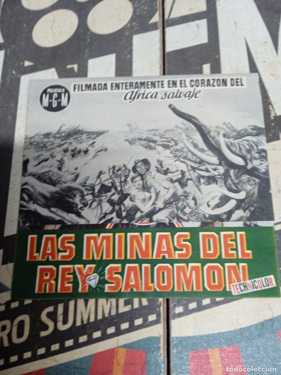  Flyers Publicitaires de films Anciens: Las minas del Rey Salom&oacute;n Doble con publicidad Cinema la Rambla Tarrasa