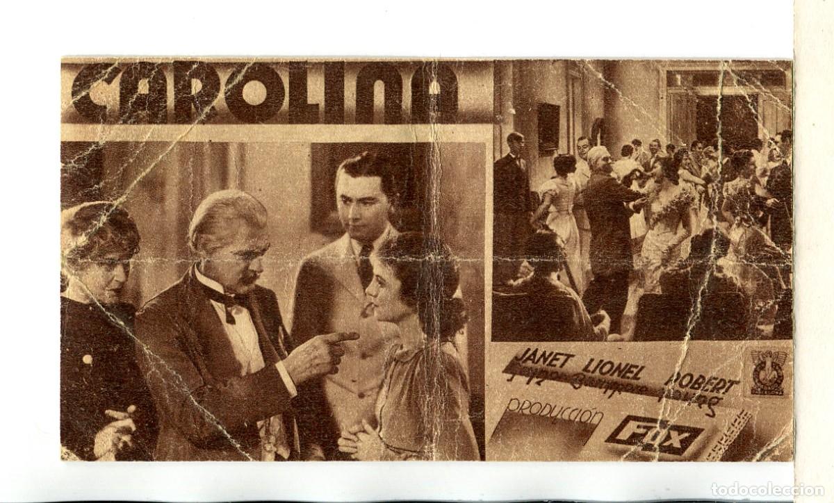  Flyers Publicitaires de films Anciens: CAROLINA, con Janet Gaynor.