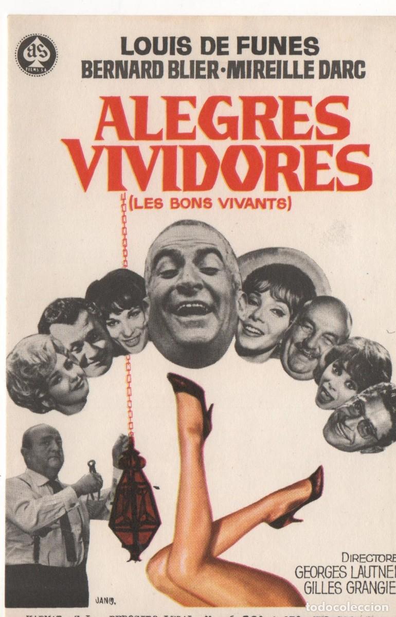 Cine: FOLLETO DE MANO -ALEGRES VIVIDORES- - Foto 1