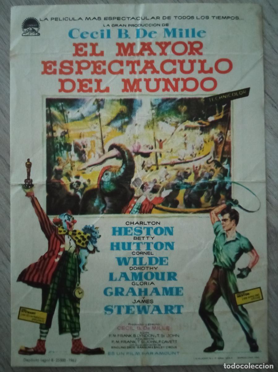 Cine: EL MAYOR ESPECT&Aacute;CULO DEL MUNDO, CHARLTON HESTON, CINE CONSULADO DE BILBAO