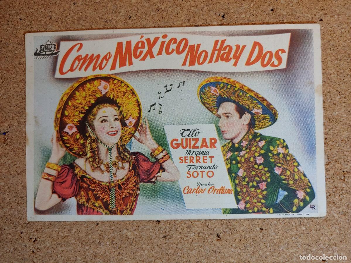 Kino: FOLLETO DE MANO CON PUBLCIDAD DE LA PELICULA COMO MEXICO NO HAY DOS