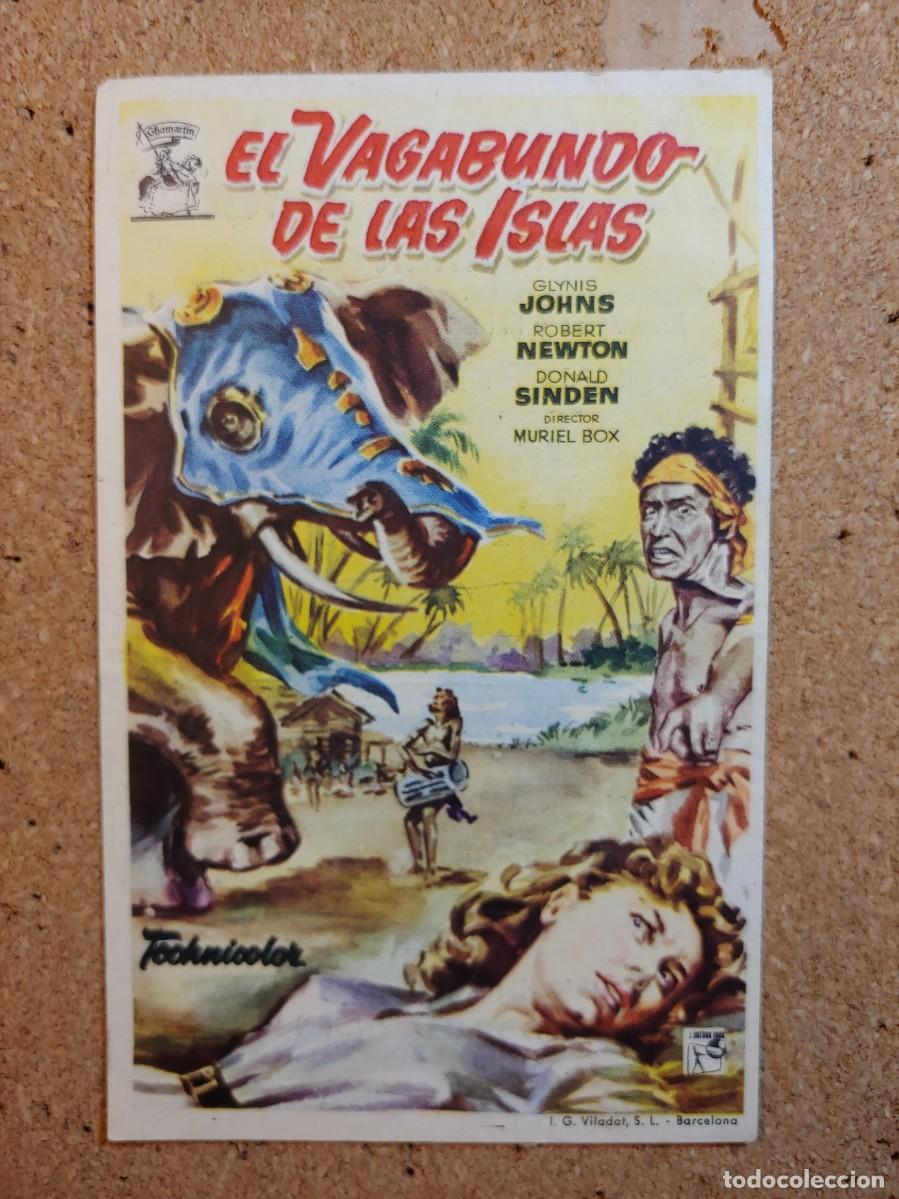 Kino: FOLLETO DE MANO CON PUBLCIDAD DE LA PELICULA EL VAGABUNDO DE LAS ISLAS