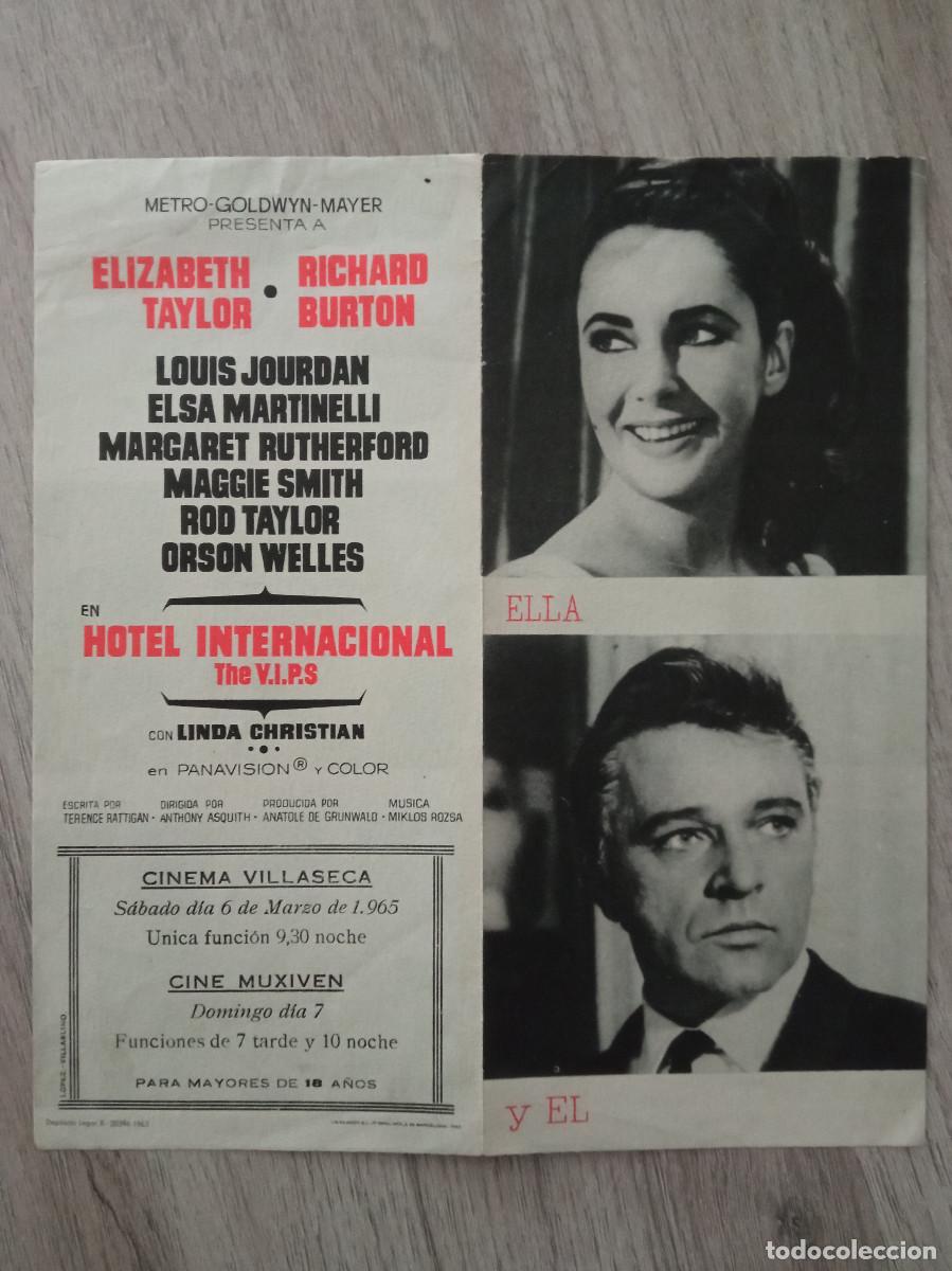 Cine: HOTEL INTERNACIONAL, ELIZABETH TAYLOR, CINEMA VILLASECA Y CINE MUXIVEN, LEON, 1965