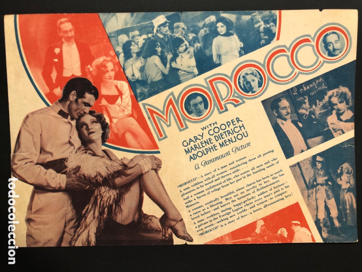Cine: Programa original americano marruecos marlene Dietrich Gary Cooper - Foto 2
