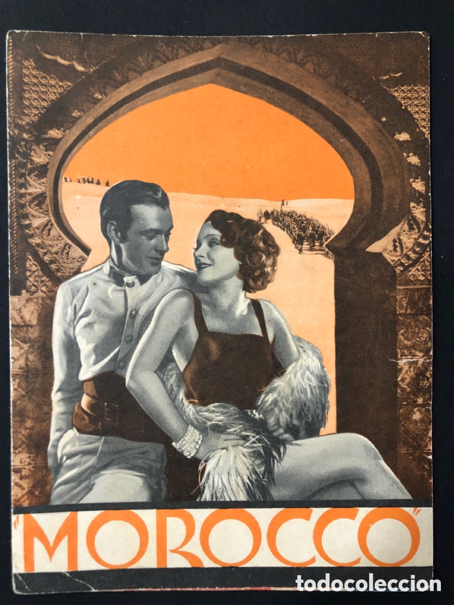 Cine: Programa original americano marruecos marlene Dietrich Gary Cooper - Foto 1