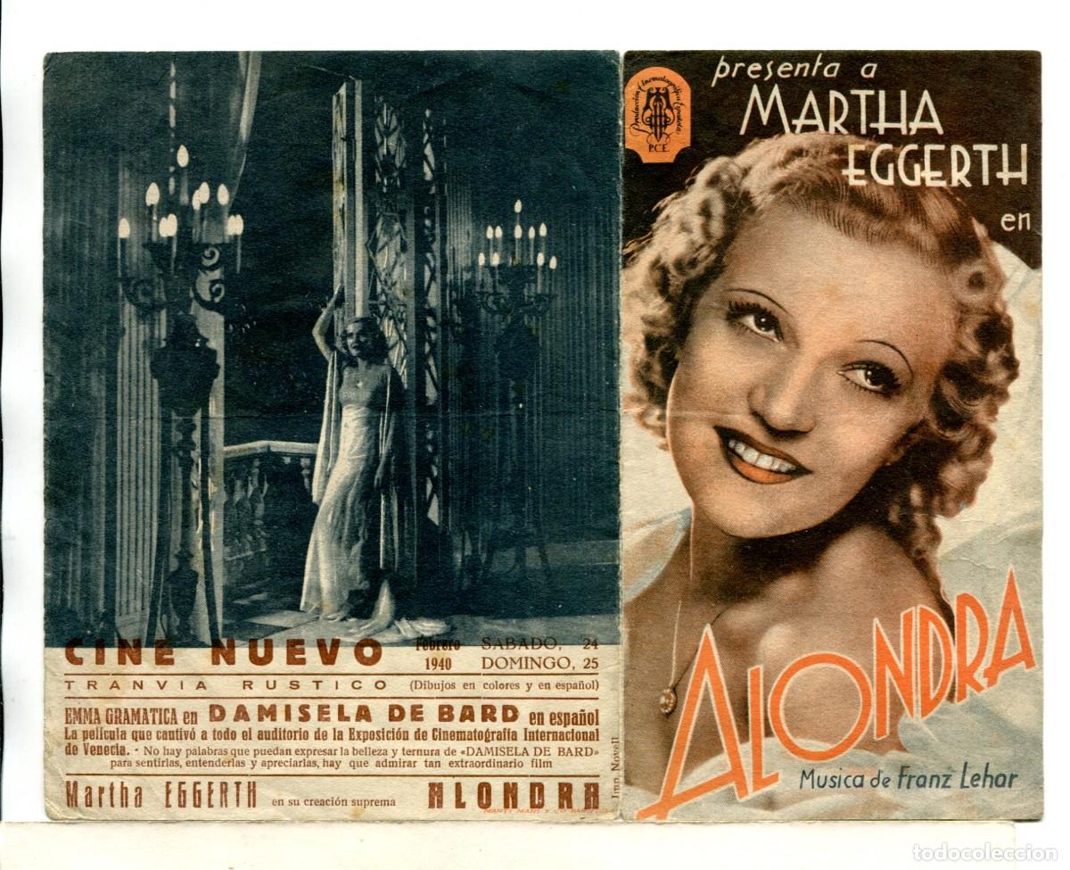 Cine: ALONDRA, con Martha Eggerth. - Foto 1