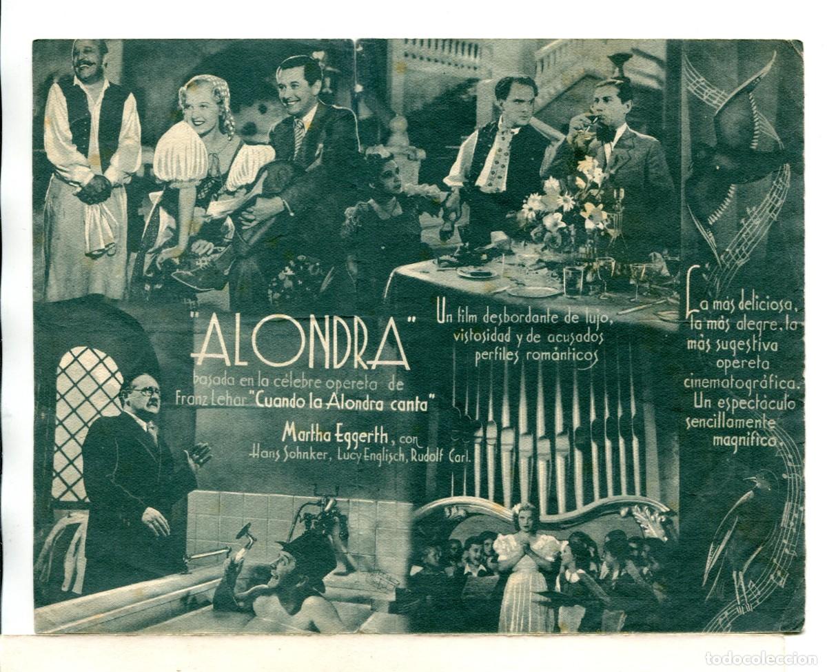 Cine: ALONDRA, con Martha Eggerth. - Foto 2