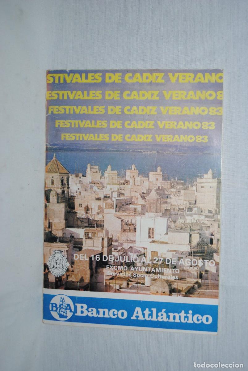Cine: CADIZ PROGRAMA DE LOS FESTIVALES DE VERANO 1983 - Foto 1