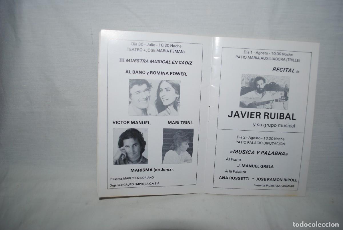 Cine: CADIZ PROGRAMA DE LOS FESTIVALES DE VERANO 1983 - Foto 4