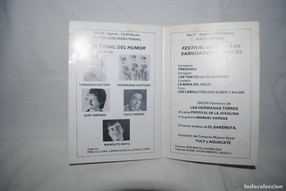 Cine: CADIZ PROGRAMA DE LOS FESTIVALES DE VERANO 1983 - Foto 5