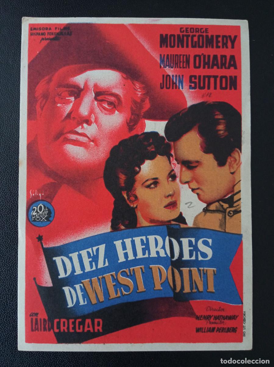 Cine: DIEZ HEROES DE WEST POINT, GEORGE MONTGOMERY, CINE CERVANTES, ONIL, ALICANTE, 1946