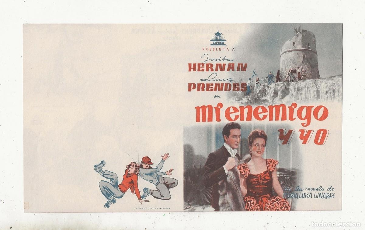 Cine: MI ENEMIGO Y YO - PROGRAMA DE MANO DOBLE EXCELENTE ESTADO - Foto 1