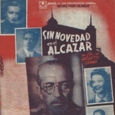  Foglietti di film di film antichi di cinema: F10084 SIN NOVEDAD EN EL ALCAZAR
