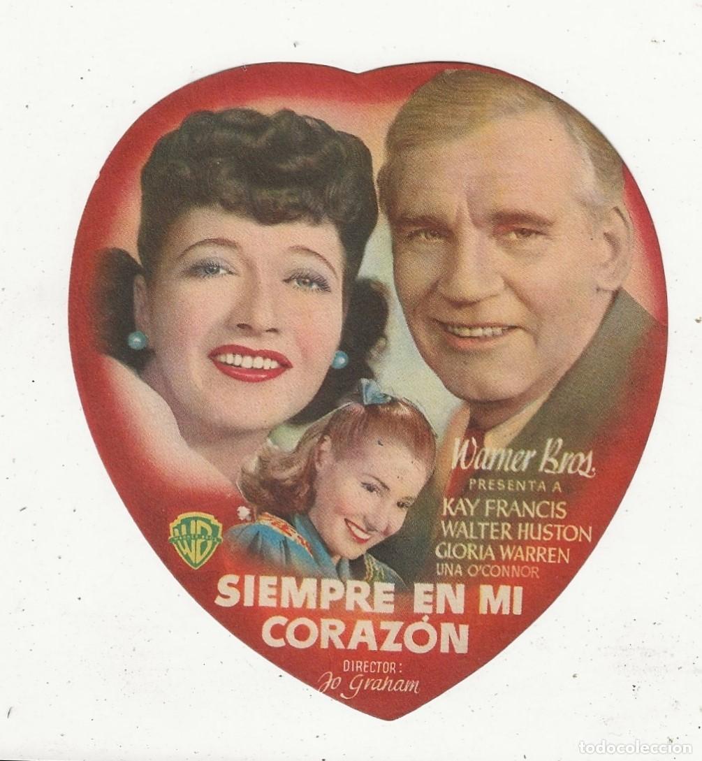 Cine: SIEMPRE EN MI CORAZON - PROGRAMA DE MANO TROQUELADO - KAY FRANCIS, WALTER HUSTON - Foto 1