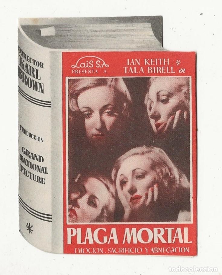 Cine: PLAGA MORTAL - PROGRAMA DE MANO DOBLE TROQUELADO EXCELENTE ESTADO - Foto 1