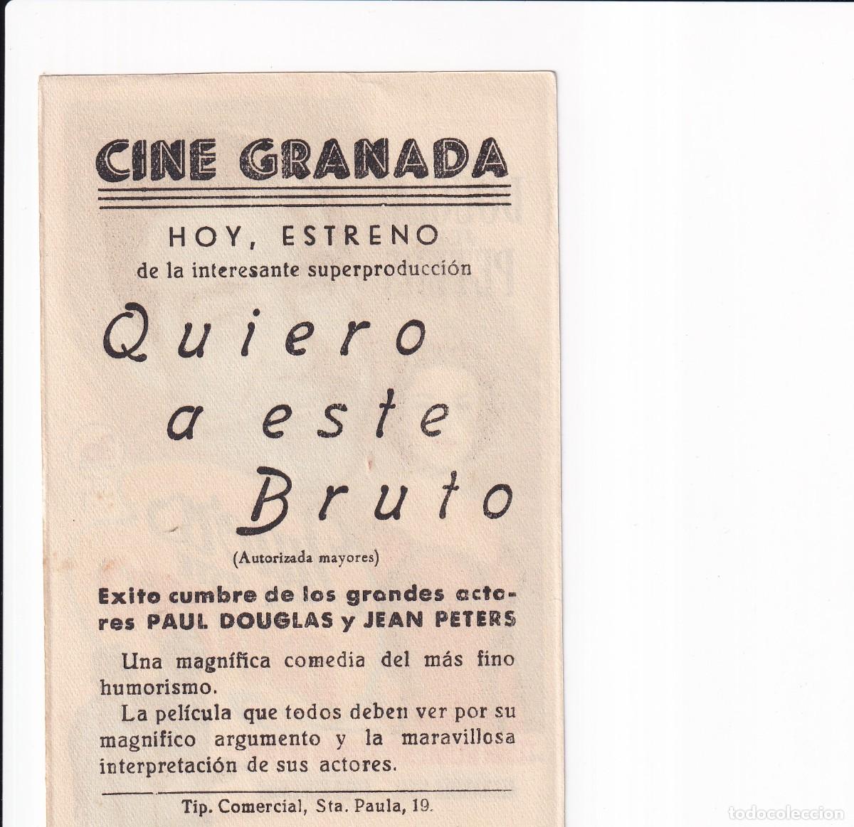 Cine: QUIERO A ESTE BRUTO .- PAUL DOUGLAS - Foto 2