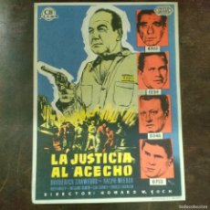 Cine: LA JUSTICIA AL ACECHO - SIMPLE CON PUBLICIDAD LIRICO BALEAR PROGRESO - MALLORCA PERFECTO
