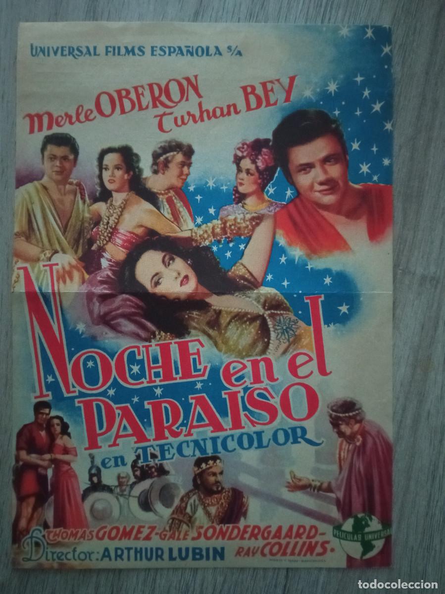 Cine: NOCHE EN EL PARAISO, MERLE OBERON, CINE REX DE CASTELLON, 1948