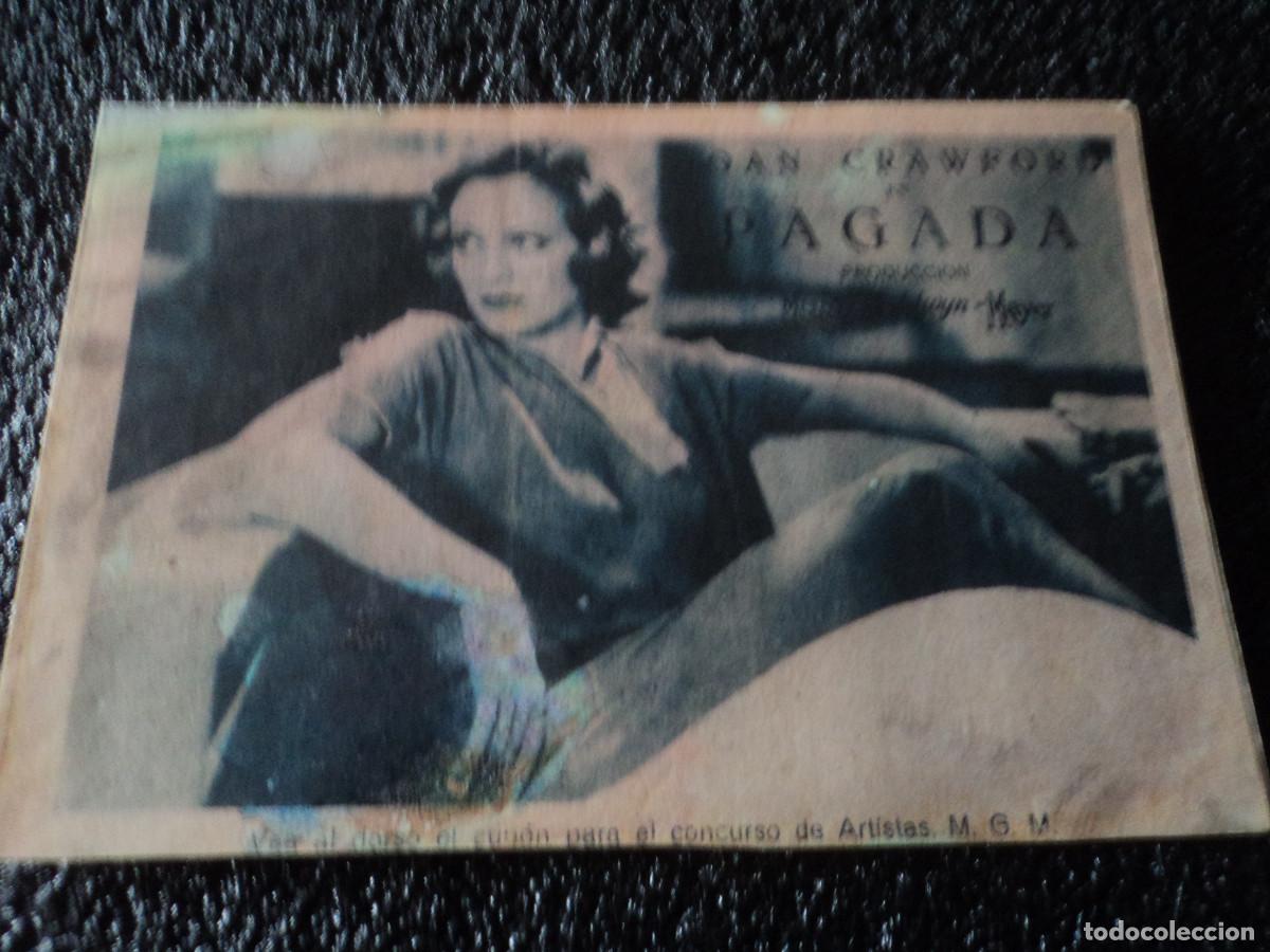 Cine: PAGADA, programa doble MGM Joan Crawford, Robert Arsmstrong, !! escaso !! - Foto 1