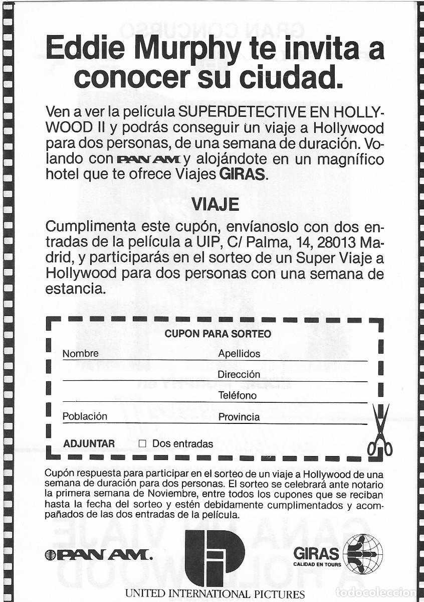 Cine: PG - PROGRAMA DE CINE - SUPERDETECTIVE EN HOLLYWOOD II - EDDIE MURPHY - 1987 - Foto 2