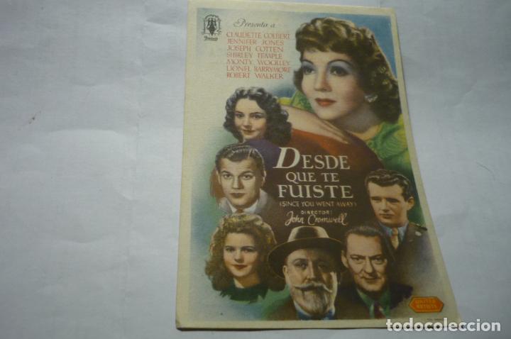 Cine: programa desde que te fuiste -claudette colbert publicidad - Foto 1